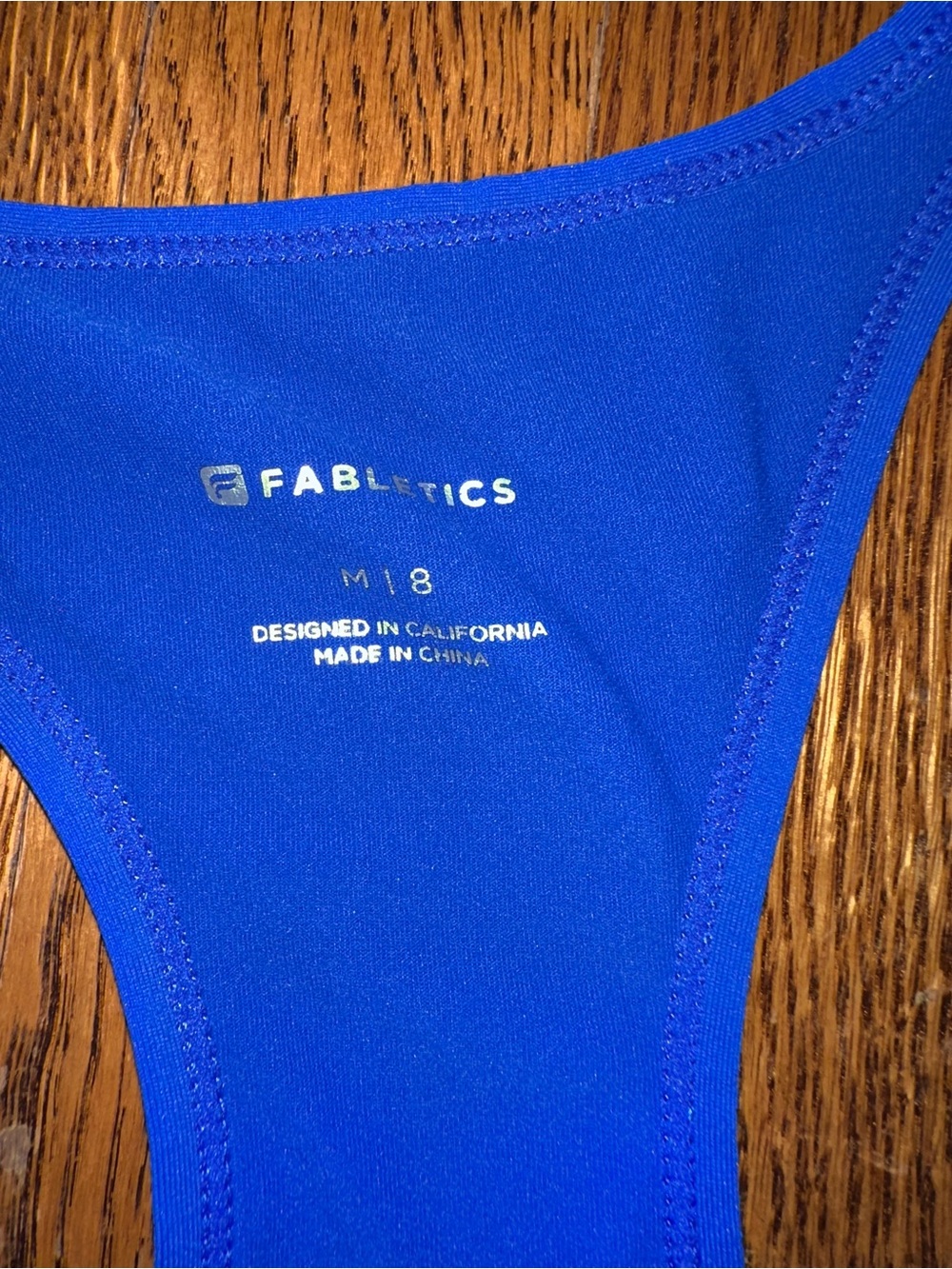 Blue Racerback Performance Tank, Fabletics, Size Medium, Like New! - Picture 5 of 9